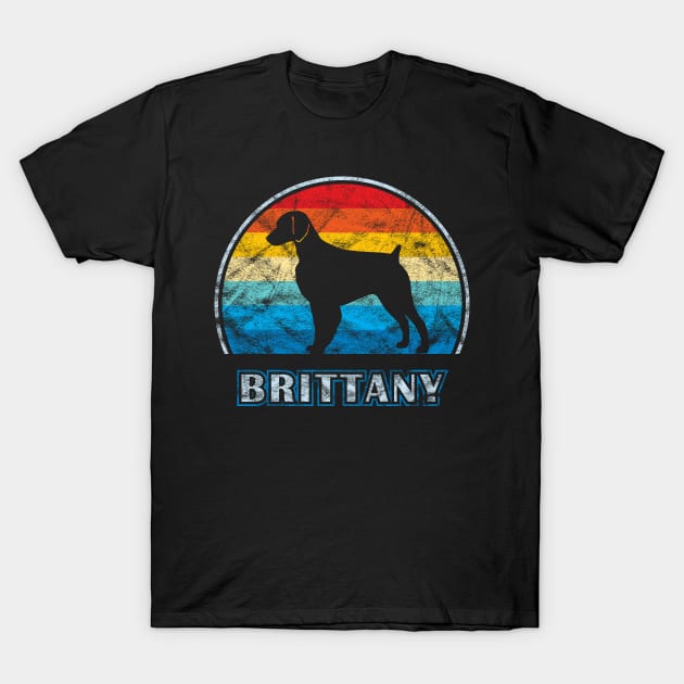 Brittany Vintage Design Dog T-Shirt by millersye